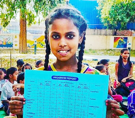 girl with certificate in hand